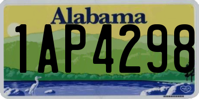 AL license plate 1AP4298