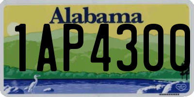 AL license plate 1AP4300