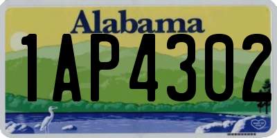 AL license plate 1AP4302