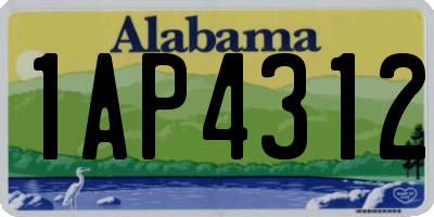 AL license plate 1AP4312