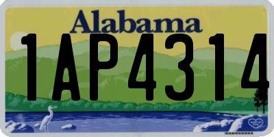 AL license plate 1AP4314