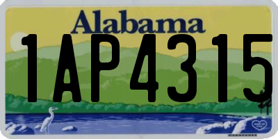 AL license plate 1AP4315