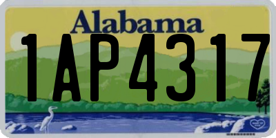 AL license plate 1AP4317