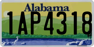 AL license plate 1AP4318