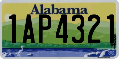 AL license plate 1AP4321