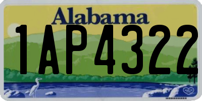 AL license plate 1AP4322
