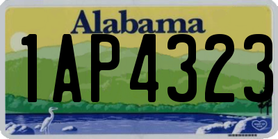 AL license plate 1AP4323