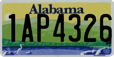 AL license plate 1AP4326