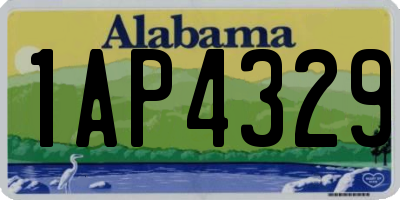 AL license plate 1AP4329