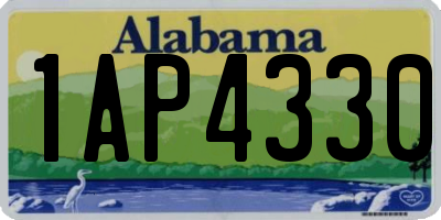 AL license plate 1AP4330