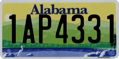 AL license plate 1AP4331