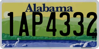 AL license plate 1AP4332
