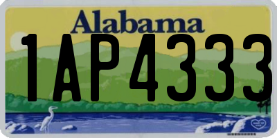AL license plate 1AP4333