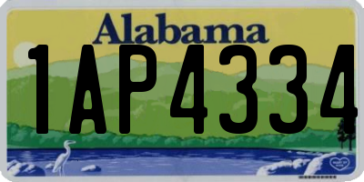 AL license plate 1AP4334