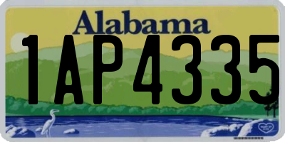 AL license plate 1AP4335