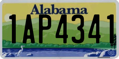AL license plate 1AP4341