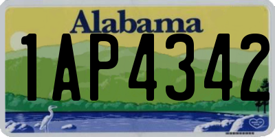 AL license plate 1AP4342