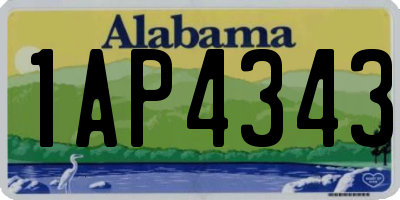 AL license plate 1AP4343