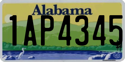 AL license plate 1AP4345