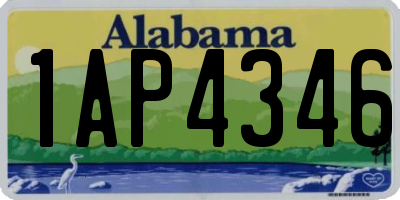 AL license plate 1AP4346
