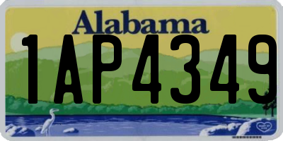 AL license plate 1AP4349
