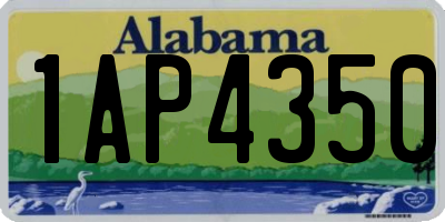 AL license plate 1AP4350