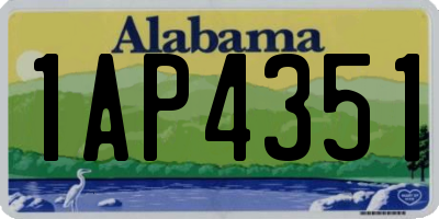 AL license plate 1AP4351