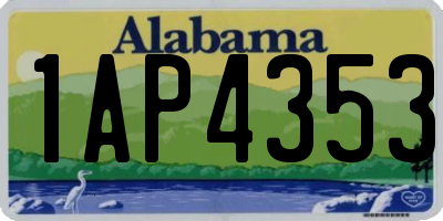 AL license plate 1AP4353