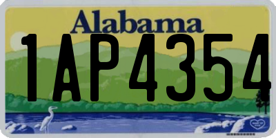 AL license plate 1AP4354