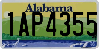 AL license plate 1AP4355