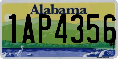 AL license plate 1AP4356