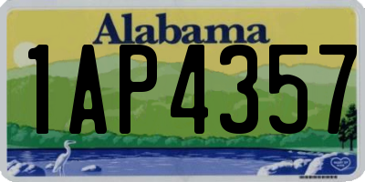 AL license plate 1AP4357