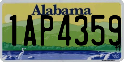 AL license plate 1AP4359