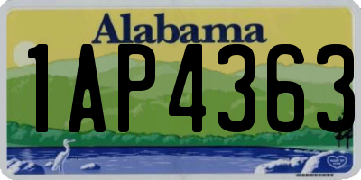 AL license plate 1AP4363