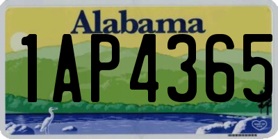 AL license plate 1AP4365