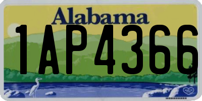 AL license plate 1AP4366