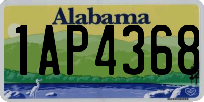 AL license plate 1AP4368