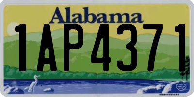 AL license plate 1AP4371