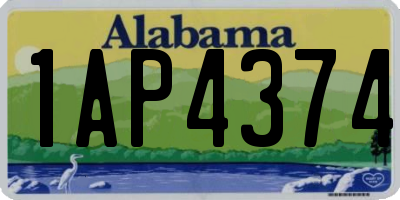 AL license plate 1AP4374