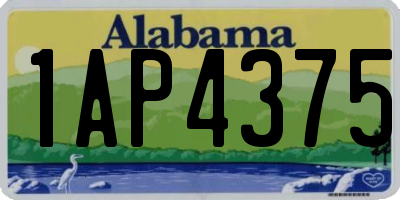 AL license plate 1AP4375