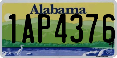 AL license plate 1AP4376