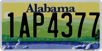 AL license plate 1AP4377