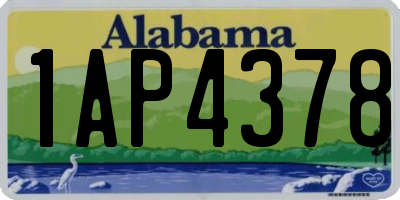 AL license plate 1AP4378