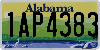 AL license plate 1AP4383
