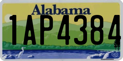 AL license plate 1AP4384
