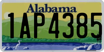 AL license plate 1AP4385