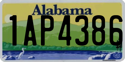 AL license plate 1AP4386