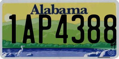 AL license plate 1AP4388