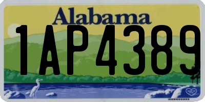 AL license plate 1AP4389