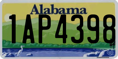 AL license plate 1AP4398